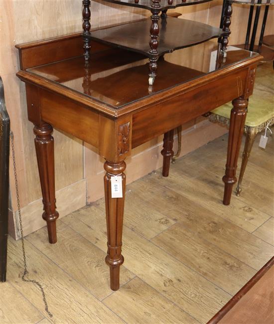 A Victorian mahogany side table, stamped Johnstone and Jeans, New Bond Street, London W.91cm